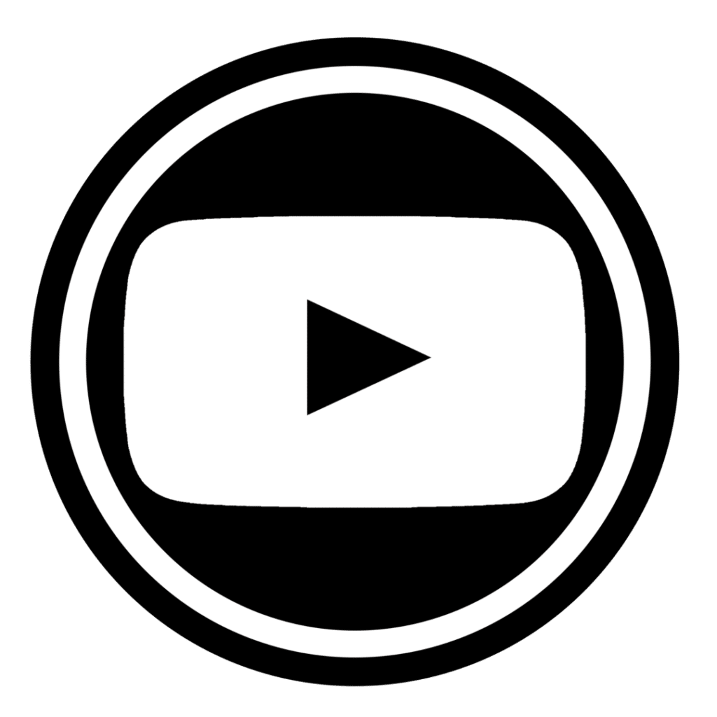 YouTube černobílé logo